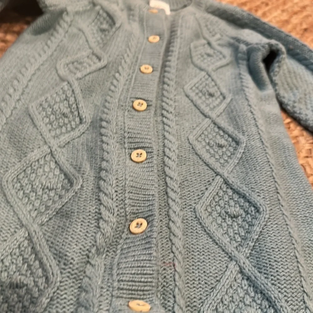 H&M Knit Sweater One Piece button down 12/18m